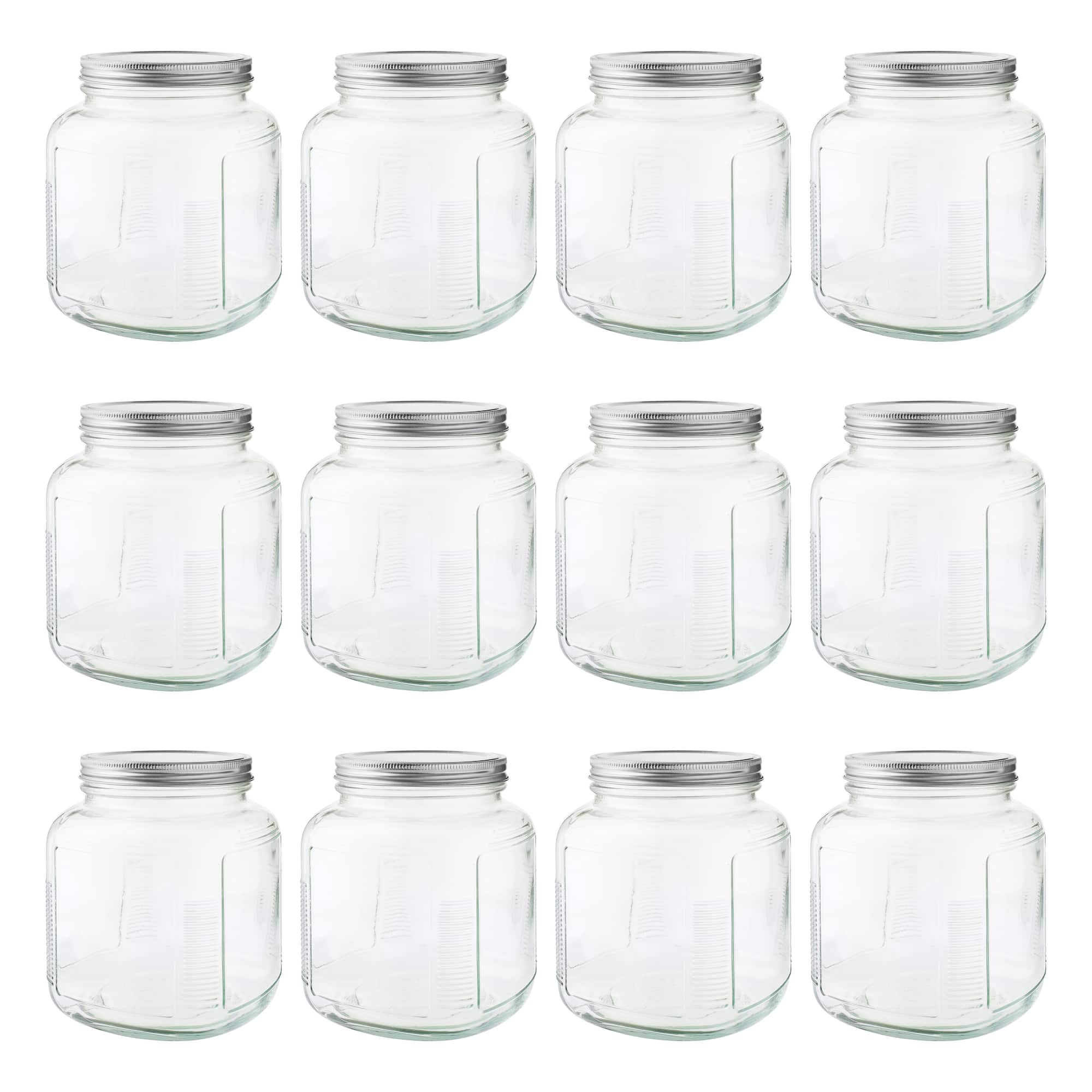 12 Pack: 6.75" Glass Square Cracker Jar by Ashland®